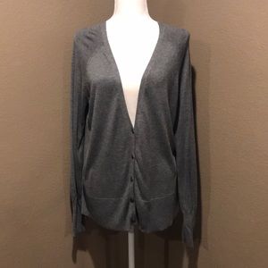 Mossimo gray vneck button long sleeve Cardigan XXL